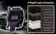 9X Car Floor Mats Luxury Leatherite 9X-Car Floor Mat with Velcro-Tape