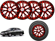 Press Type Hubcap Phoenix Wheel Cover Replacements for OEM Steel Wheels Polypropylene Material with Retention Ring | Set of 4 Pcs