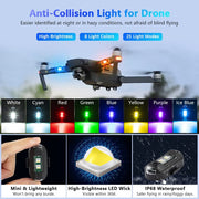 Sight Bicycle Safety Signal Warning Motorcycle Helmets led LED & USB Charging for all kind of Drones (Multicolor)