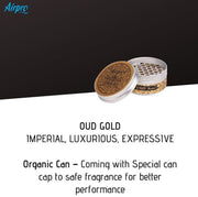 AIRPRO NATURAL OUD SERIES-GOLD Car Freshener Car Perfume Diffuser Set 40 g