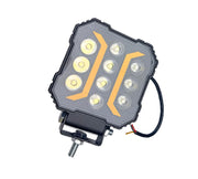 Auto Pearl Square 10Led DRL Fog light, Off-Road Vehicle Light Auxiliary White-Yellow Lighting 12V-28W Driving Work Light compatible with All Bike and Car