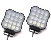 Auto Pearl Square 16Led DRL Motorcycle Foglight, Off-Road Vehicle Light Auxiliary White Lighting 12V-30W Driving Work Light compatible with All Bike and Car