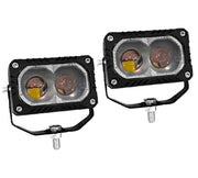 Auto Pearl Motorcycle 2-Lens Driving Lights White LED Spot light 35W White Color Fog Lights compatible with All Bike and Car