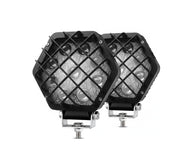 Auto Pearl 9 LED Work Light with Protective Grill, 12V-80V DC Auxiliary Driving Light, Spot Flood Beam Off Road Lamp compatible with All Bike and Car
