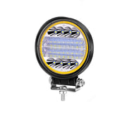 Auto Pearl 12V-24W DRL Amber LED Work Light, Round LED Light Pods Spot Flood Combo Lights Driving Work Fog Lights compatible with All Bikes and Cars