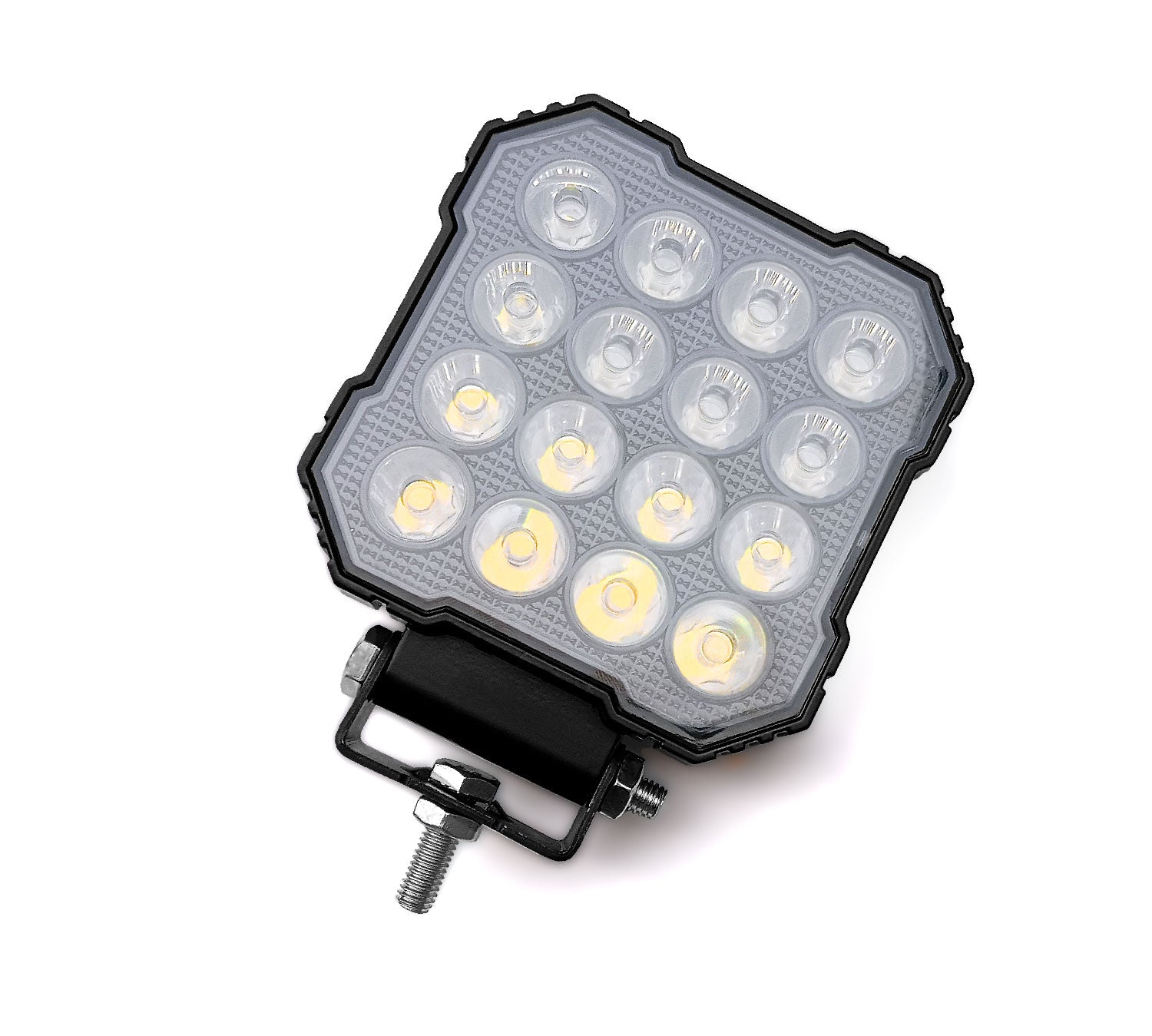 Auto Pearl Square 16Led DRL Motorcycle Foglight, Off-Road Vehicle Light Auxiliary White Lighting 12V-30W Driving Work Light compatible with All Bike and Car