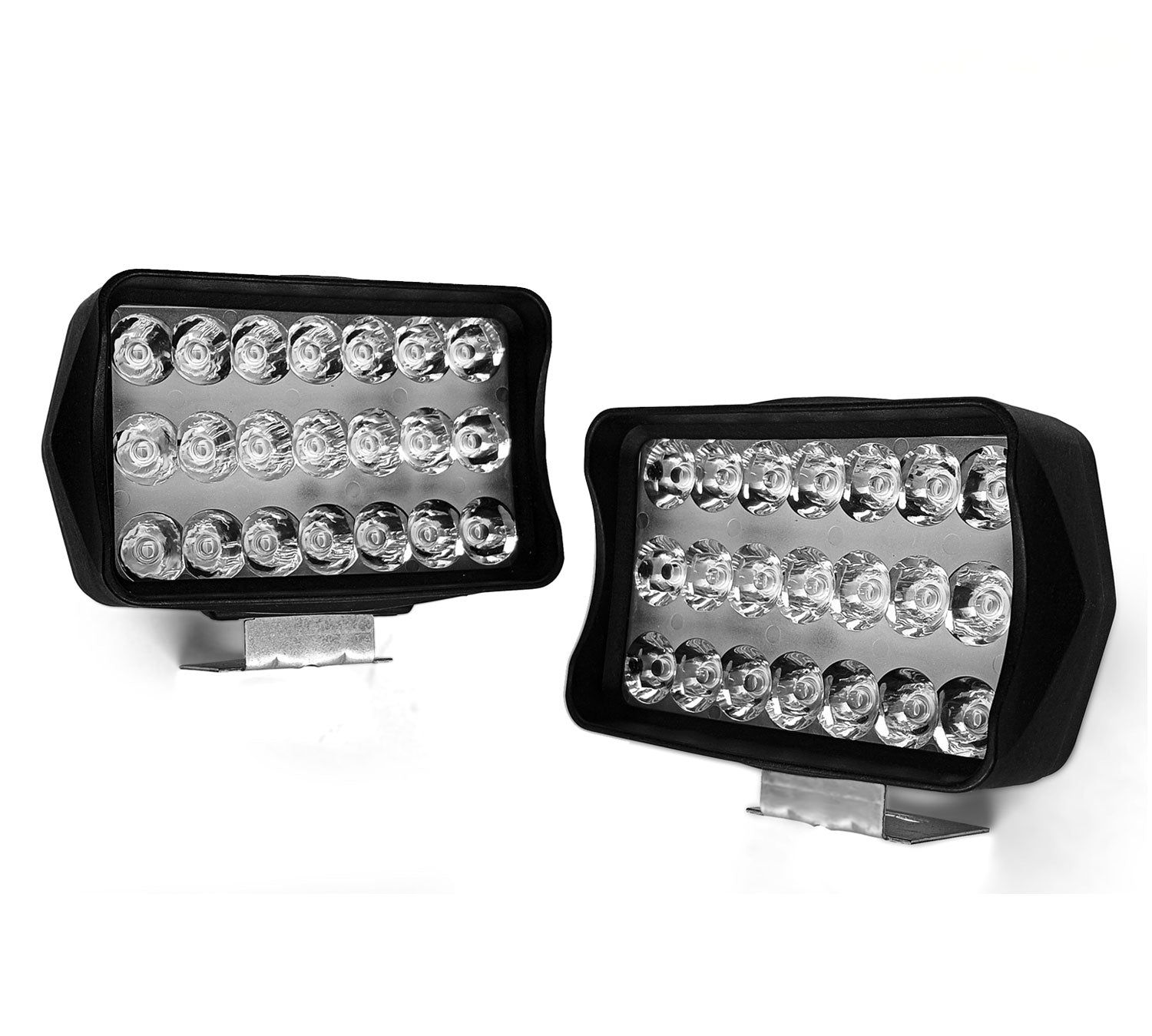 Auto Pearl Auxiliary 21Led Light, 12V-24W, 3Modes White / Yellow / Yellow-White | High Brightness Driving Lamp, Work Spot Lights compatible with All Bike and Car (Pack of 2)