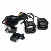 Auto Pearl Motorcycle Monster 110W Fog Light Set with tail light – Ultra Bright LED with Wiring Harness & Mounting Clamps | Universal Fit (1 Set)