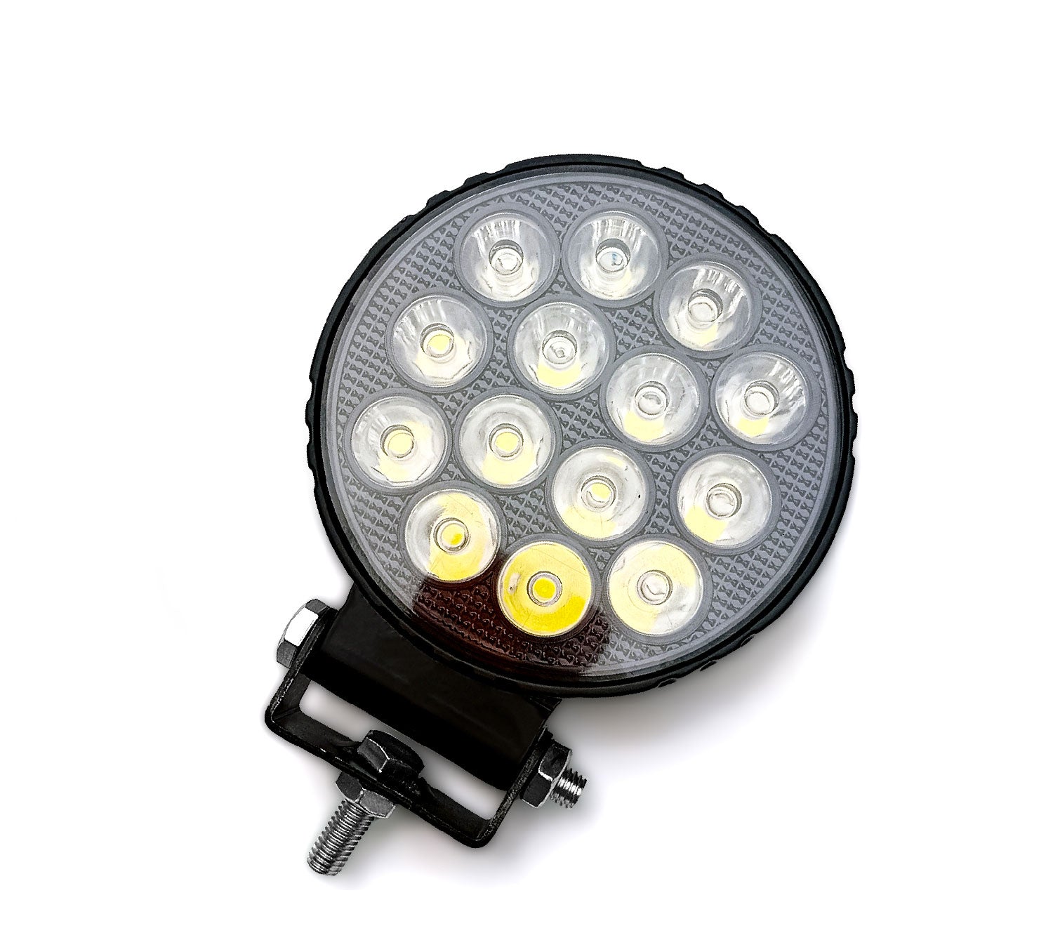 Auto Pearl 14LED Round White Fog light Flashing Light, 12V-30W, Work Spot Lights compatible with All Bike and Car