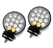 Auto Pearl 14LED Round White Fog light Flashing Light, 12V-30W, Work Spot Lights compatible with All Bike and Car
