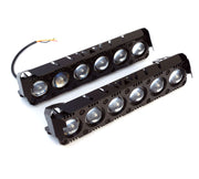 Auto Pearl Motorcycle 6-Projector Lens Driving Lights Yellow / White LED Spot light 35W, 12-80V Dual Color Mode Auxiliary Lights compatible with All Bike
