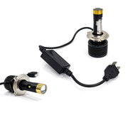 Auto Pearl H4 55W CSP LED Motorcycle Headlight Bulb, Single Lens White Hi/Low Beam, DC 12V 6000K, Compatible with All Car (Pack of 2)