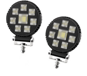 AUTO PEARL Square 4 Inch Auxiliary 44Led White Work Spot Light compatible with All Bike and Car(Pack of 2)