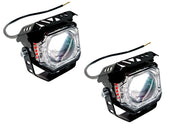 Auto Pearl Spot LED Work Light 12V-20W White/White-Yellow/Yellow High Beam and Multi Flicker mode Red/Blue Fog light, Off-Road Vehicles compatible with All Bikes and Cars