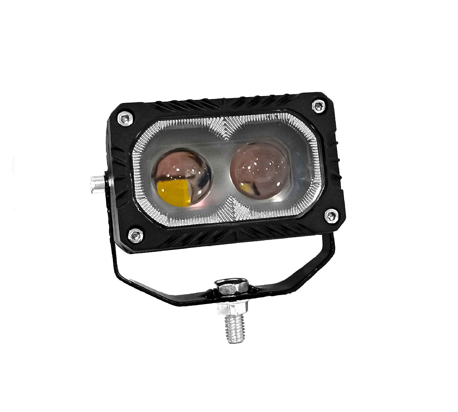 Auto Pearl Motorcycle 2-Lens Driving Lights White LED Spot light 35W White Color Fog Lights compatible with All Bike and Car