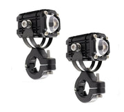 Auto Pearl Motorcycle Mini Driving Lights Yellow / White / Red LED Spot light 15W 3-Color Modes & Flashing Fog Lights compatible with All Bikes and Cars