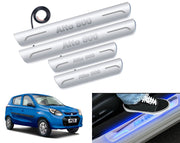 Auto Pearl Car Door Foot Step Led Sill/Scuff Plates With Mirror Finish Compatible with All Models (Set of 4)