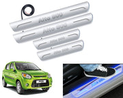 Auto Pearl Car Door Foot Step Led Sill/Scuff Plates With Mirror Finish Compatible with All Models (Set of 4)