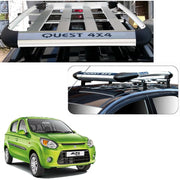 Car Roof Quest Luggage (4x 4) Frame Aluminum Roof Frame Universal Roof Frame Travel Frame Load Frame Load Over 100 kg Roof Shelves Luggage Box Roof Rack (Silver)