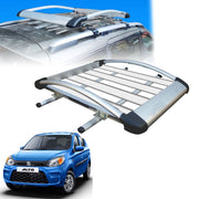 Car Roof Luggage (4x 4) Frame Aluminum Roof Frame Universal Roof Frame Travel Frame Load Frame Load Over 100 kg Roof Shelves Luggage Box Roof Rack (Silver)