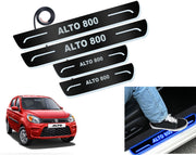 Auto Pearl Car Door Foot Step Led Sill/Scuff Plates With Mirror Finish Compatible with All Models (Set of 4)