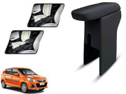 Auto Pearl Premium Car Armrest with Storage Box, High-Density Foam, Nappa Leatherette, No Obstruction to Rear Window Buttons, for Alto-K10 2014-2020