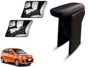 Auto Pearl Premium Car Armrest with Storage Box, High-Density Foam, Nappa Leatherette, No Obstruction to Rear Window Buttons, for Alto-K10 2014-2020