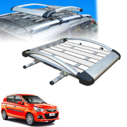 Car Roof Luggage (4x 4) Frame Aluminum Roof Frame Universal Roof Frame Travel Frame Load Frame Load Over 100 kg Roof Shelves Luggage Box Roof Rack (Silver)