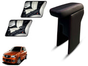 Auto Pearl Premium Car Armrest with Storage Box, High-Density Foam, Nappa Leatherette, No Obstruction to Rear Window Buttons, for Alto-K10 2010-2013