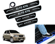 Auto Pearl Car Door Foot Step Led Sill/Scuff Plates With Mirror Finish Compatible with All Models (Set of 4)