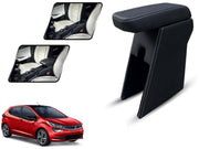 Auto Pearl Premium Car Armrest with Storage Box, High-Density Foam, Nappa Leatherette Black with double Stitching, No Obstruction to Rear Window Buttons, for Altroz