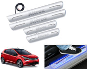 Auto Pearl Car Door Foot Step Led Sill/Scuff Plates With Mirror Finish Compatible with All Models (Set of 4)