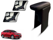 Auto Pearl Premium Car Armrest with Storage Box, High-Density Foam, Nappa Leatherette, No Obstruction to Rear Window Buttons, for Amaze 2018-2021Onwards