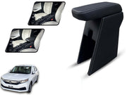 Auto Pearl Premium Car Armrest with Storage Box, High-Density Foam, Nappa Leatherette, No Obstruction to Rear Window Buttons, for Amaze 2018