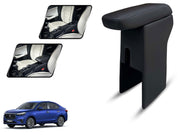 Auto Pearl Premium Car Armrest with Storage Box, High-Density Foam, Nappa Leatherette, No Obstruction to Rear Window Buttons, for Amaze 2024
