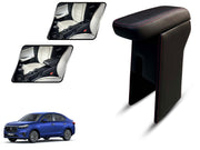 Auto Pearl Premium Car Armrest with Storage Box, High-Density Foam, Nappa Leatherette, No Obstruction to Rear Window Buttons, for Amaze 2024