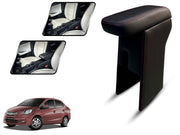 Auto Pearl Premium Car Armrest with Storage Box, High-Density Foam, Nappa Leatherette, No Obstruction to Rear Window Buttons, for Amaze Type-1 (2013-2015)