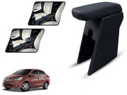 Auto Pearl Premium Car Armrest with Storage Box, High-Density Foam, Nappa Leatherette, No Obstruction to Rear Window Buttons, for Amaze Type-1 (2013-2015)