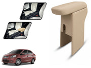 Auto Pearl Premium Car Armrest with Storage Box, High-Density Foam, Nappa Leatherette, No Obstruction to Rear Window Buttons, for Amaze Type-1 (2013-2015)