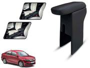 Auto Pearl Premium Car Armrest with Storage Box, High-Density Foam, Nappa Leatherette, No Obstruction to Rear Window Buttons, for Amaze Type-2 (2016-2017)