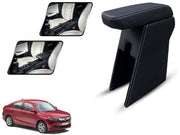 Auto Pearl Premium Car Armrest with Storage Box, High-Density Foam, Nappa Leatherette, No Obstruction to Rear Window Buttons, for Amaze Type-2 (2016-2017)