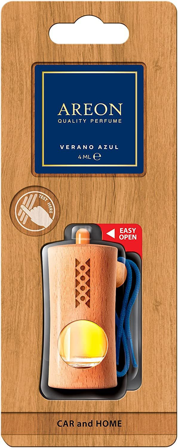 Areon Fresco New Premium - Gold Amber, Car Air Freshener, Room Freshener-Long Lasting Fragrance, Air Freshener for Office and Home (4 ml)