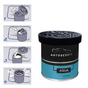 Auto Scents - Car Luxuary Organic Strong Air Freshener Perfume Gel, Freshen Up Your Car - 80 Grams - Aqua Fragrance