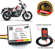 Multimode Bike Hazard Flasher, Waterproof Front, Rear Flasher Relay for LED/Bulb Indicators Highway Flasher Compatible with Bike (With Switch)