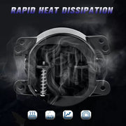 Auto Pearl 3-Led Fog Light 4 inch with Yellow DRL Ring Turn Indicator light (Pack of 2)