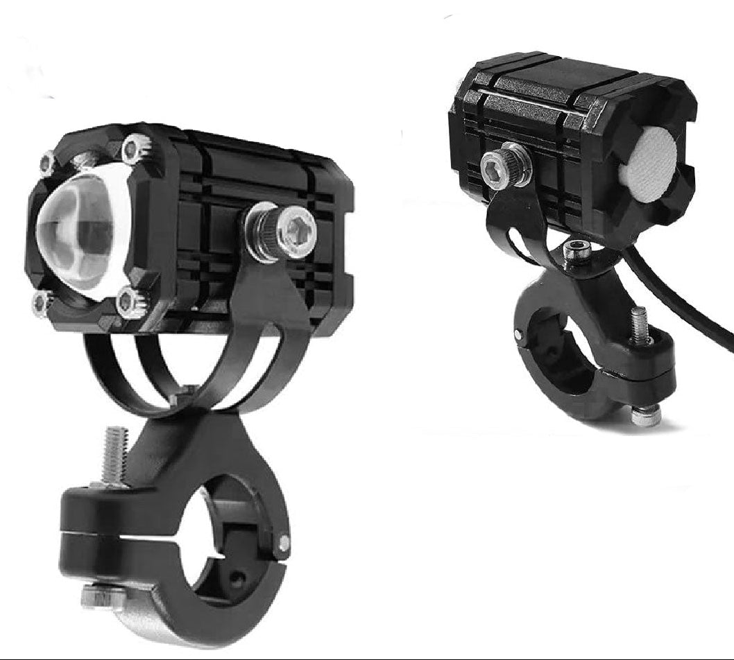Auto Pearl Motorcycle Mini Driving Lights Yellow / White / Red LED Spot light 15W 3-Color Modes & Flashing Fog Lights compatible with All Bikes and Cars