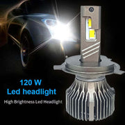 Auto Pearl 2-Side H4 LED Bulb With Turbo Cooling Fan, wide ultra bright Led light 120W, 6000K, 3500LM White Light compatible with All Car (Pack of 2)