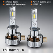 Auto Pearl 2-Side H1 LED Bulb for Car Headlight /Side/Turning light 80W-12V 3500LM 6000K White Light (Pack of 2)