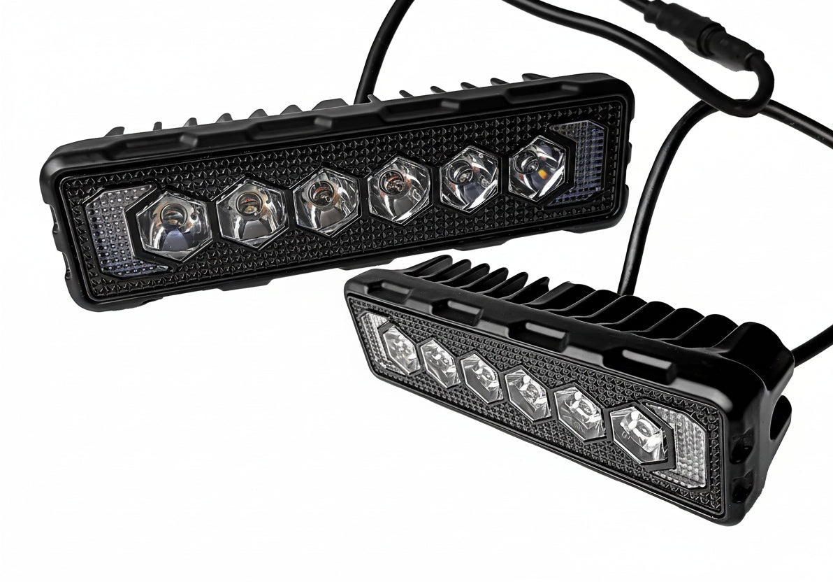 Auto Pearl 6 Inch 12V-30W, Auxiliary 20Led Light Bar White, White Foglight Work Spot Lights compatible with All Bike and Car (Pack of 2)