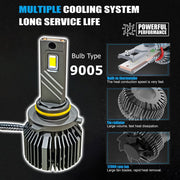 Auto Pearl 2-Side 9005 LED Bulb With Turbo Cooling Fan, wide ultra bright Led light 120W, 6000K, 3500LM White Light compatible with All Car (Pack of 2)